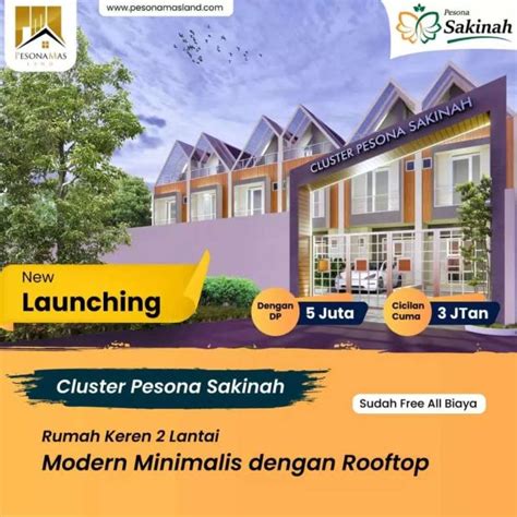 NEW LAUNCHING CLUSTER PESONA SAKINAH RUMAH 2 LANTAI MURAH DI DEPOK