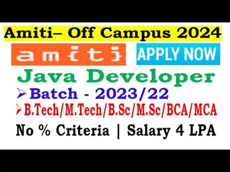 Amiti Is Hiring Batch No Criteria Required Skills