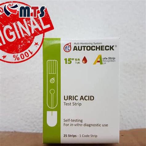 Jual Autocheck Uric Acid Test Strip Asam Urat Autocheck Isi Strip