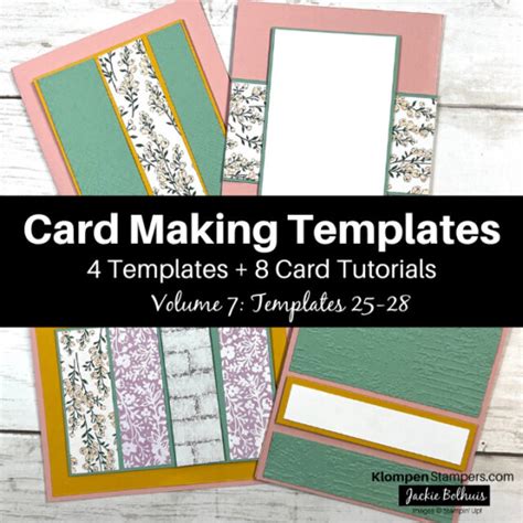 Card Making Templates - Volume 7 (Templates 25-28) - Klompen Stampers