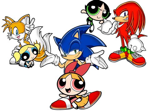 Sonic and Powerpuff Girls by KendlBoettcher on DeviantArt