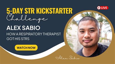 How A Respiratory Therapist Got His First Strs With Alex Sabio Youtube