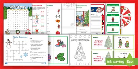 FREE Christmas ESL Games And Activity Pack Teacher Made