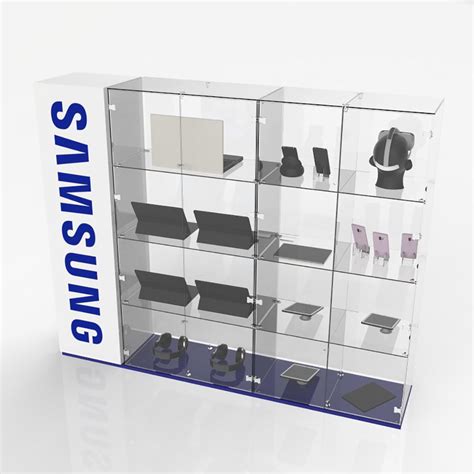 Retail Display Cube Shelves With Branding And Locks Luminati