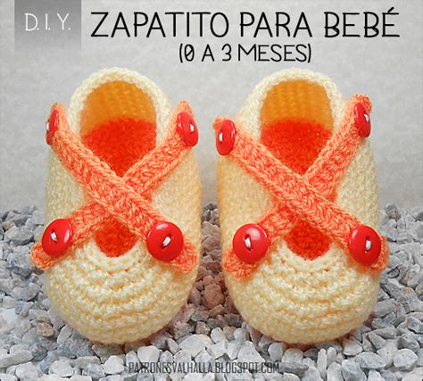 Patrón Gratis Zapatito para bebé 2 0 a 3 meses video PATRONES