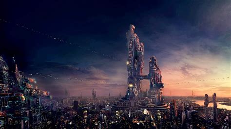 1440x900 resolution | building digital wallpaper, futuristic city, sky ...