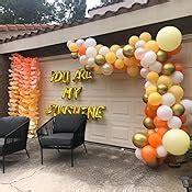 Amazon LFYDM Latex Balloon 100 Pcs 12 Inch White And Orange And