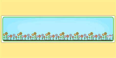 👉 Flower Banner Editable Display Banner Teacher Made