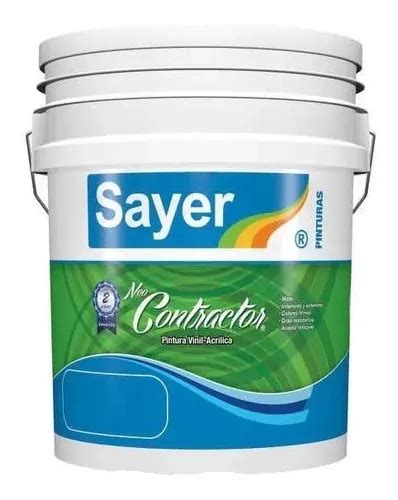 Cubeta Pintura Vinilica Lt Blanco Contractor Sayer Env O Gratis