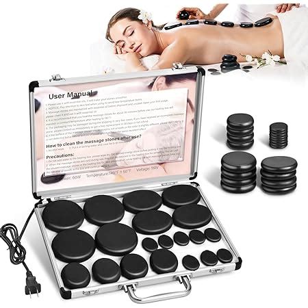 Amazon Activebliss Hot Stones Large Essential Massage Stones Set In For