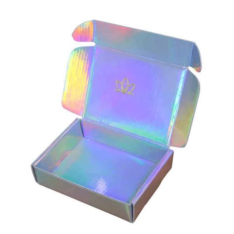 Custom Holographic Shipping Box Fashion Lotus Packfancy