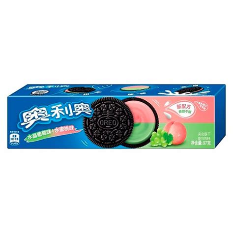 Характеристики Печенье OREO со вкусом винограда и персика (Китай), 97 г ...
