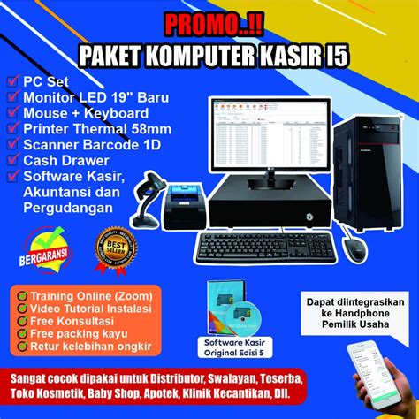 Jual Paket Komputer Kasir Core I Lengkap Baru Siap Pakai Shopee