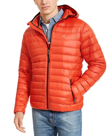 Calvin Klein Mens Packable Down Hooded Puffer Jacket Created For Macys Macys