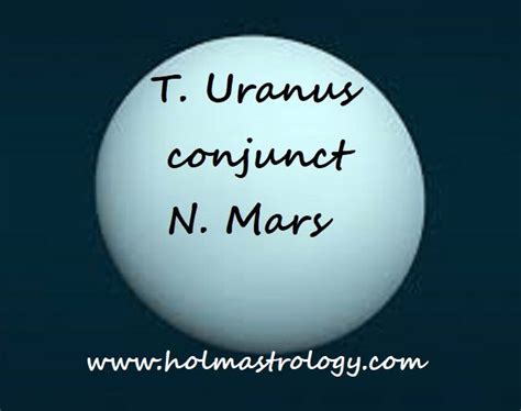 Holm Astrology Transiting Uranus Conjunct Natal Mars