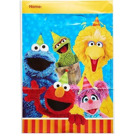 Amazon American Greetings Sesame Street Folded Plastic Loot Bags