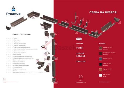 Budmat ProAqua PVC 125 Denko Rynny Prawe EDaszek Pl Systemy Rynnowe