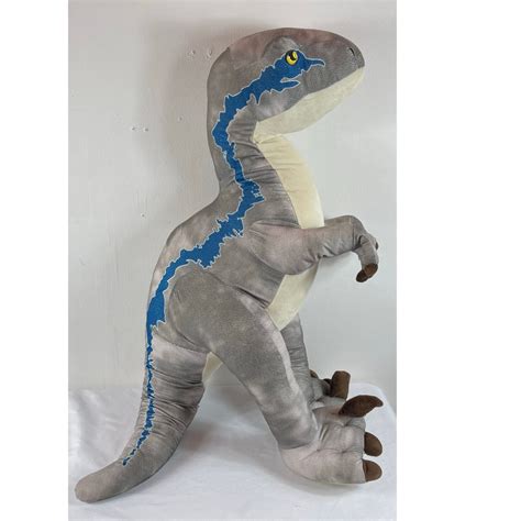 S Giant Jurassic World Blue Raptor Dinosaur Plush 50" Stuffed Toy Lovey