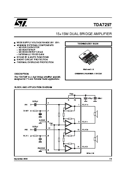 12 Volt Tda7297 Amplifier Circuit Diagram - Circuit Diagram