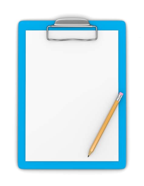 Premium Photo Clipboard With Blank Paper And Pencil