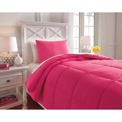 Q759031t Ashley Furniture Plainfield Magenta Twin Comforter Set