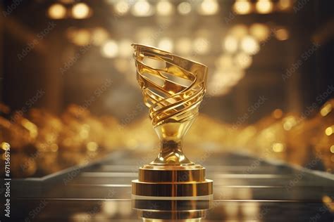 gold award trophy  ceremony stock illustration adobe stock