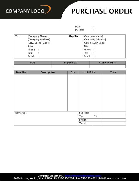 Purchase Order Form Templates For Mac Google Search Purchase Order