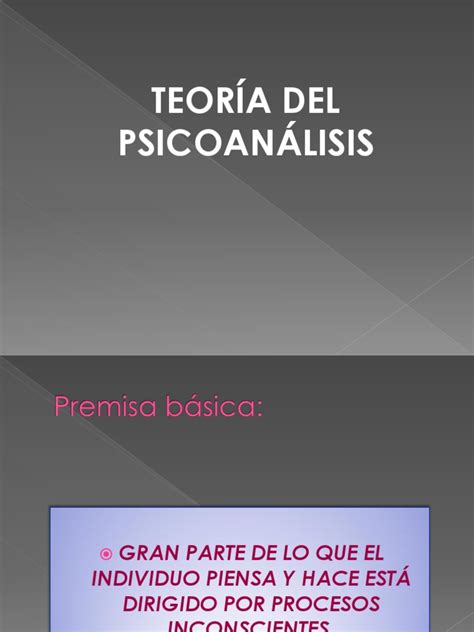 Principios Básicos Del Psicoanálisis Pdf Psicoanálisis Carné De