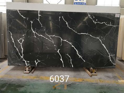 Quartz Stone Artificial Stones Calacatta Black Color Artificial