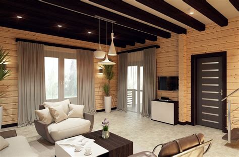 Имитация бруса в интерьере дома (90 фото)