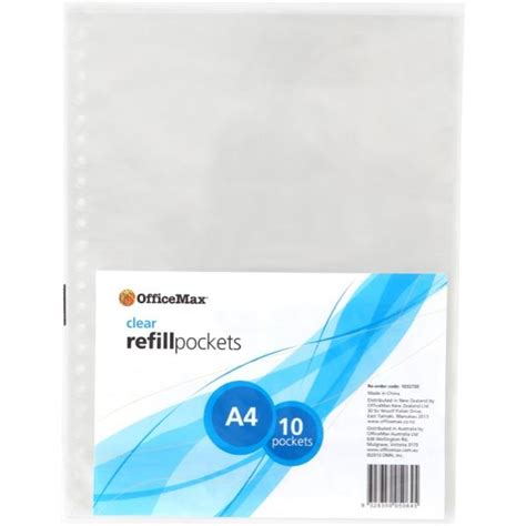 Officemax A4 Display Book Refills Pack Of 10 Officemax Nz