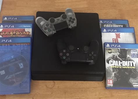 PS4 Slim Black, Video Gaming, Video Game Consoles, PlayStation on Carousell