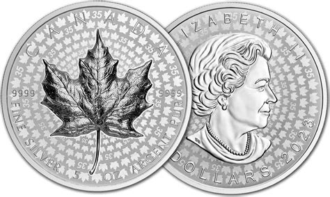 Canada 2023 50 MAPLE LEAF SML 35th Anniv 5 Oz Ultra High Relief