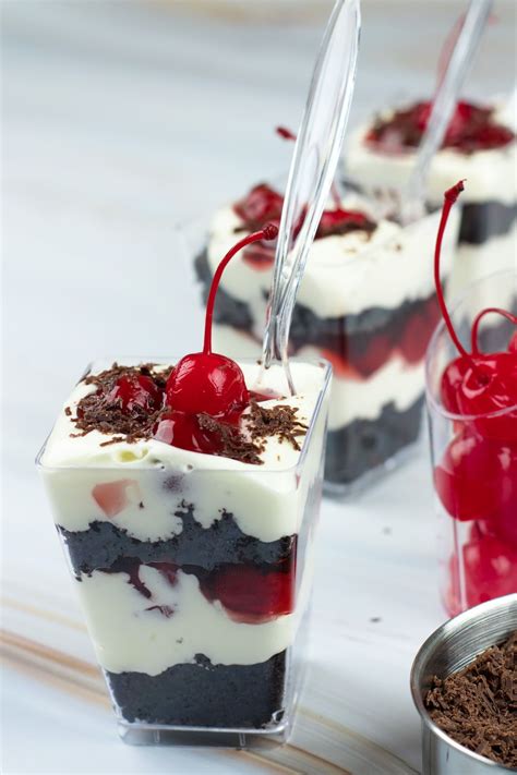 DLux Mini Dessert Cups Black Forest Cake Recipe Mini Dessert Cups