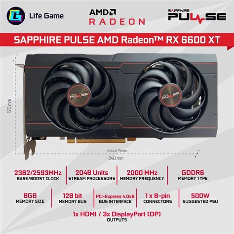 Sapphire Radeon Rx 6600 Pulse – купить в интернет-магазине OZON по ...