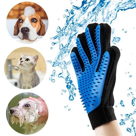 Escova Luva Tira Pelos Pente Cachorro Gato Pets Silicone Removedor De