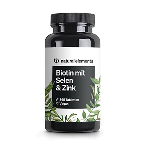 Biotin natural elements Selen Zink für Haut Haare Nägel 2024