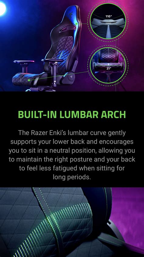 Razer Enki Gaming Chair For All Day Comfort Black Quartz Shopee Malaysia