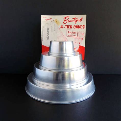 Vintage Mirro Vitality Aluminum Four 4 Tier Round Cake Pan Cake Pan