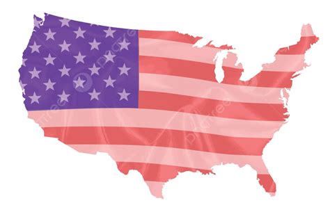 Usa Map Silhouette Silk Flag United American Borders Vector United