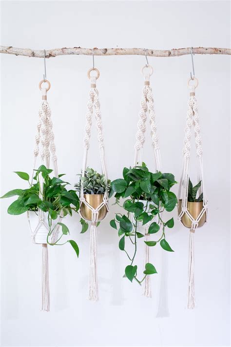 Macrame Plant Hanger Macrame Hanging Basket Mom Gift Indoor - Etsy