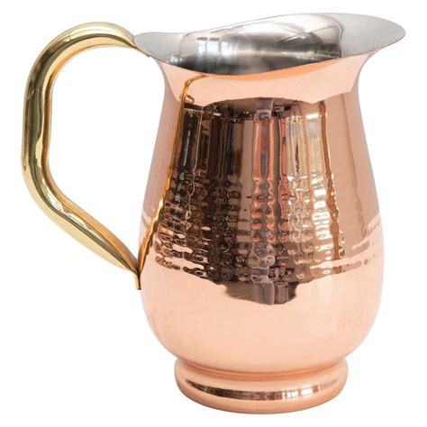 Hammered Stainless Steel Pitcher Copper Finish Dco