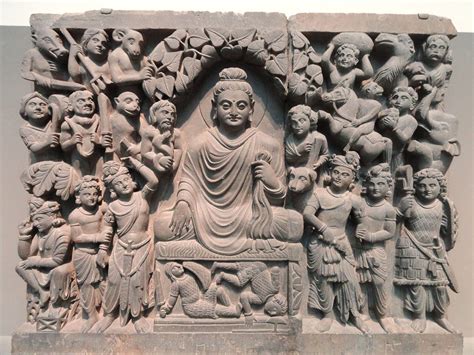 Four Scenes From The Life Of The Buddha Enlightenment Kushan