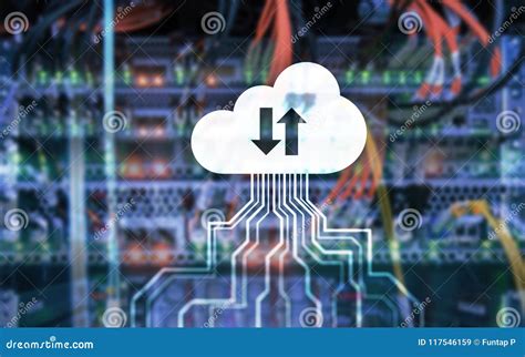 Cloud Server And Computing Data Storage And Processing Internet And