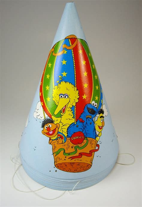 Vintage Sesame Street Party Hats Big Bird Bert and Ernie