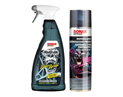 SONAX Beast Set Felgenreiniger Felgen Beast 1 Liter Reifenglanz