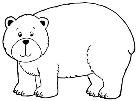 Coloriage Un Ours Mignon Dessin Gratuit Imprimer