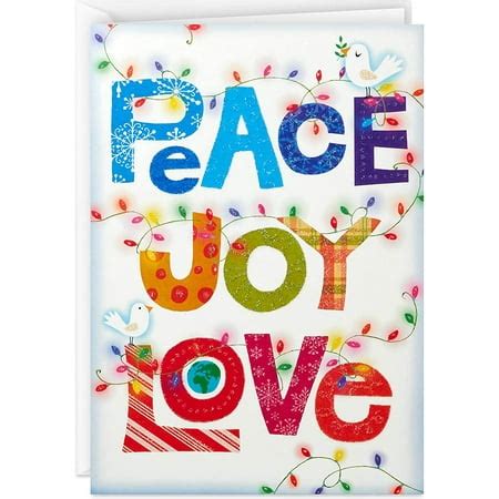 UNICEF Boxed Christmas Cards, Peace Joy Love Lettering (12 Cards and 13 ...