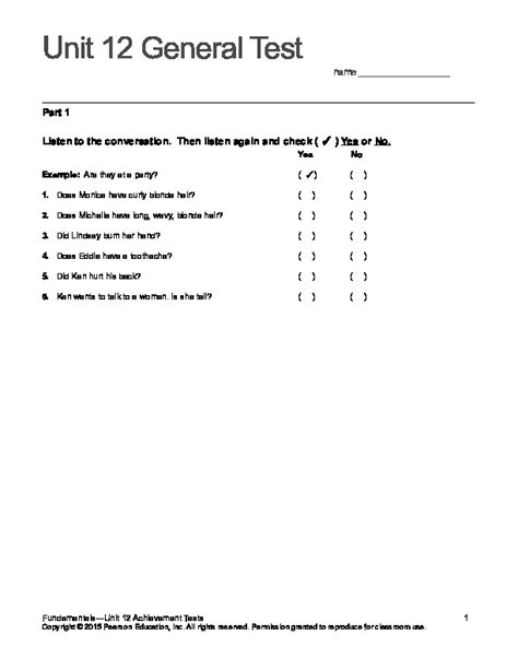 Top Notch Fundamentals Unit Assessment Pdfcoffee