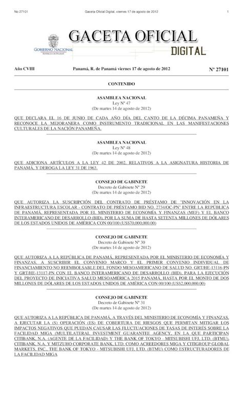 PDF Gaceta Oficial Digital viernes 17 de agosto de 2012 año cviii